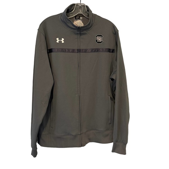 Under Armour Univ of SC Capital One Bowl Grey Full Zip Fleece Lined Jacket Large - Picture 1 of 11